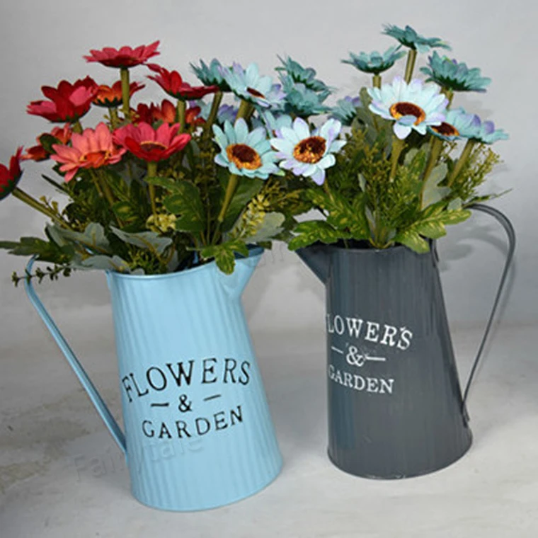 Bulk Old Fashion Iron Flower Basket Decoration Metal Iron Flower Pot