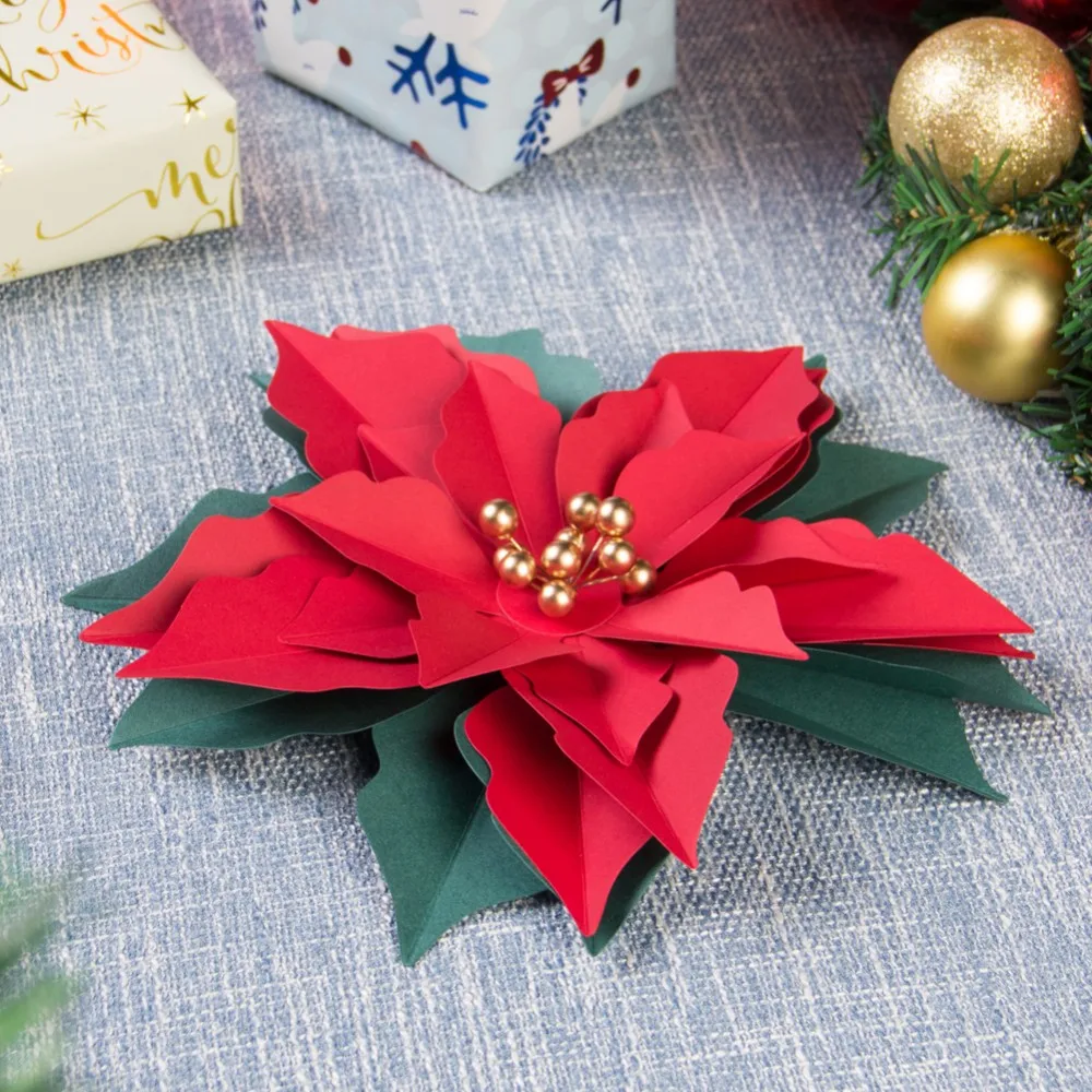 sunbeauty 批发派对装饰人造圣诞 diy 一品红花