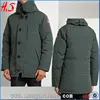 Custom Logo European Goose Down Winters Jacket Fur Trimmed Parka For Men