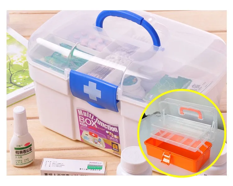 Hb561s Clear Plastic Minitwo Tray Art Supply Craft Storage Tool Box