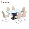 high quality discount modern white european style glass dining table