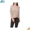 Summer Fashion 95%Polyester 5%Spandex Tee skin color Dolman half Sleeve Oversized Women T-shirt