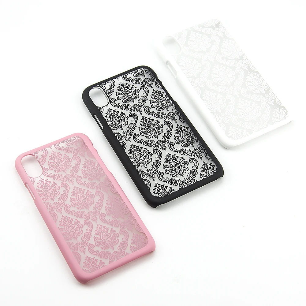 Black Hard Back Plastic Cell Phone Cover For Iphone 6 6s 7/8 Plus X Xs