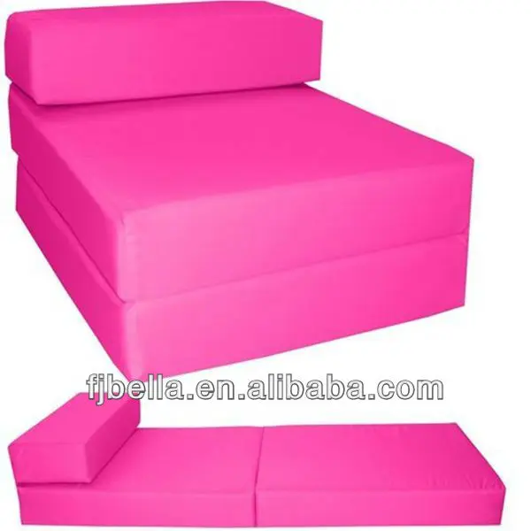 Pink Block Foam Folding Out Relaxing Furniture Chair Z Bed Guest