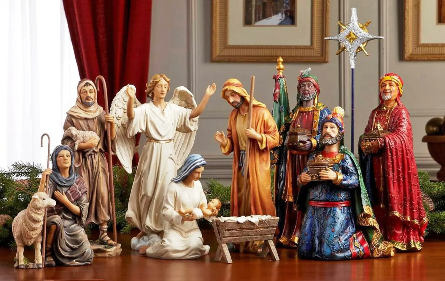 BRUBAKER Christmas Decoration Nativity Set 5 Inch Nativity Set 11 Figurines in Real Life Nativity Set