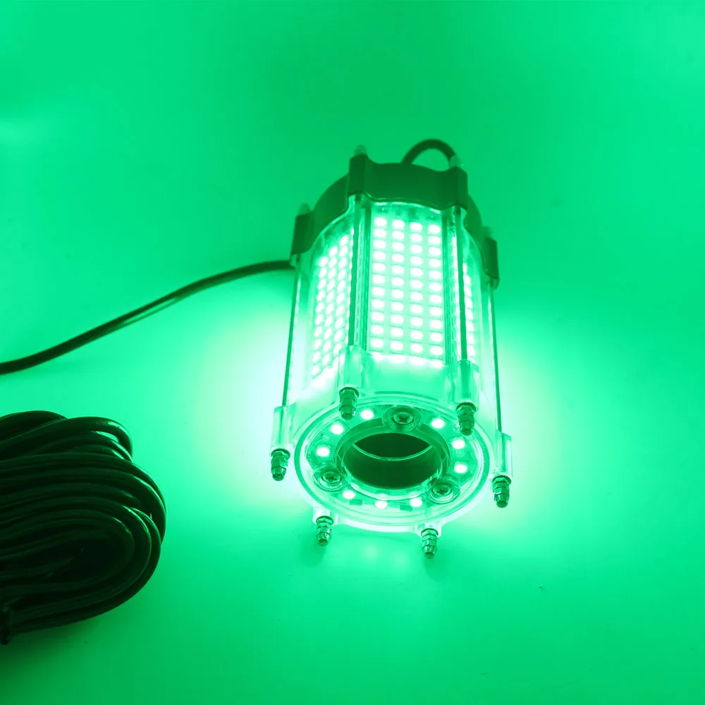 12V 30W Green LED Underwater Submersible Fishing Light Waterproof 2400LM Outdoor 