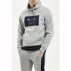 China Supplier Wholesale Quality Custom Logo Basic Pullover Double Hooded Grey Hoodie