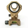 Black/Tan 25mm/30mm diameter 20mm rail dual ring two screw fixed base with spirit level one piece scope mount