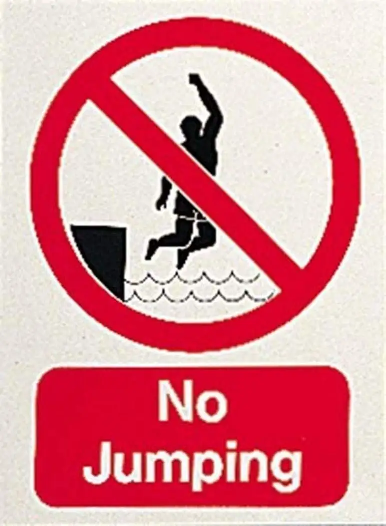 Buy New Pool Training No Jumping Sign Swimming Safety Warning Foamex Made Poster In Cheap Price On Alibaba Com