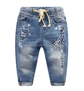 girls floral jeans