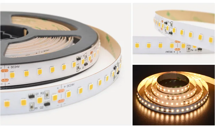 Smart intelligent temperature control led lighting, 128leds/m 24v 2835 smd led epistar chip