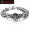 New 2017Jewelry Black Men cz nail stainless steel lock latest design bangles and bracelet