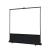 80 inch Portable One Button Operation Pull Up Down Projection Screen with Matte White Fiberglass Fabric Lightweight