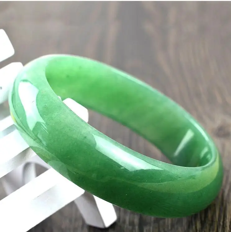 Wiipu Certified Natural Green Jadeite Jade Bangle Bracelet Handmade ...