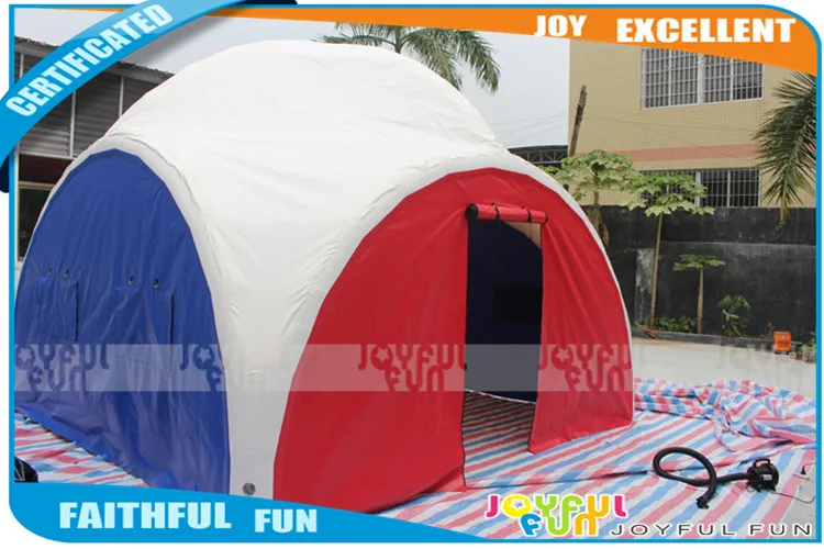 Inflatable dome tent