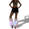 Faux Fur Furry Fluffies Flashing Light Up Leg Warmers Led Dance Costume For Christmas Rave