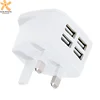 triangle plug power travel adapter with 4 ports usb for phone charging