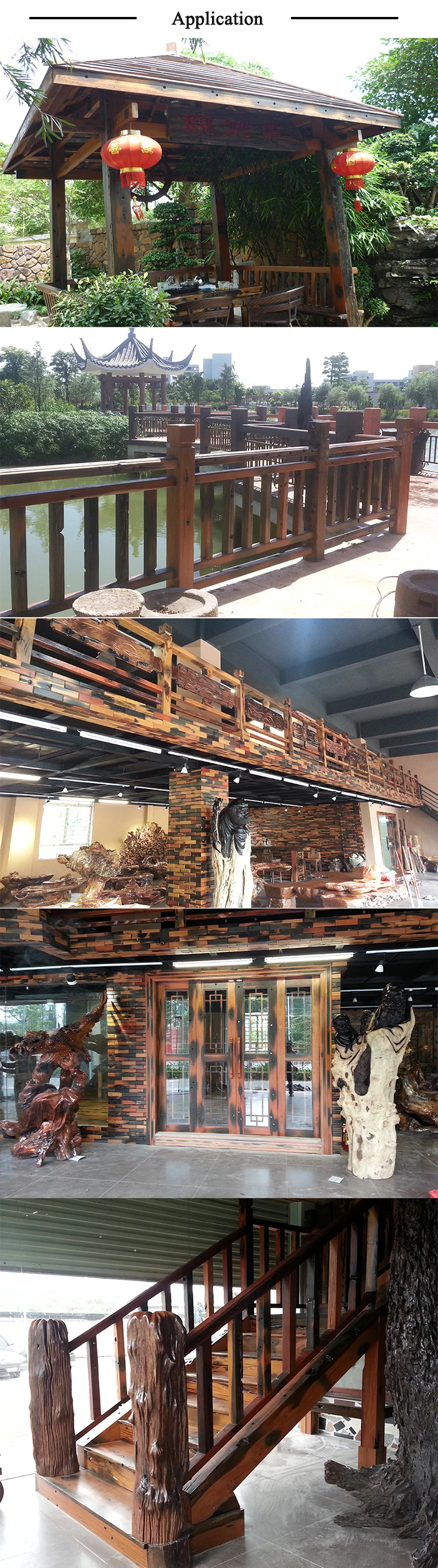 old ship wood tile mosaic wall panel