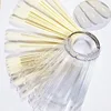 50pcs Round Head Nail Color Chart Holder Tools Clear Natural Color Nail Art Tips Display Fan Board