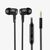 3.5mm connector for mobile phone in-ear wired plastic earphone stereo sound headphone with mic and volume control