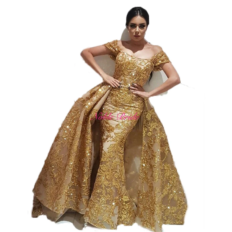 Gold Plus Size Evening Gown Online, 53 ...