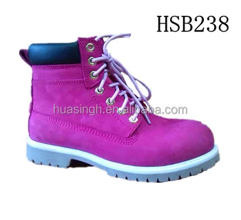 pink work boots steel toe