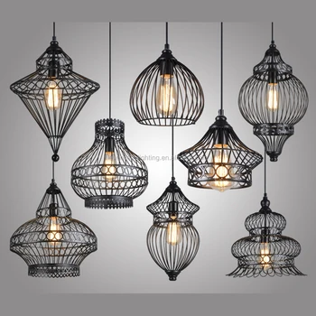 Modern Style Ceiling Light Wrought Iron Lamp Droplight Pendant Modern Style Ceiling Light Wrought Iron Lamp Droplight Pendant Cage Chandelier