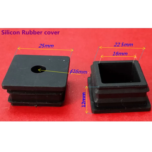 Plastic Ribbed Tube Bungs / Rubber Tube Insert For Steel Square Pipe