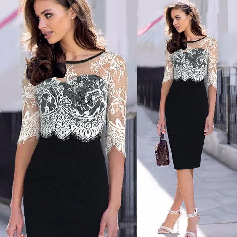 lace top bodycon dress
