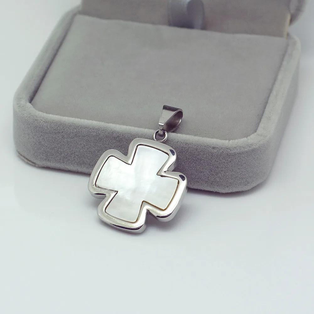Orthodox Christian Jewelry Inlay Mother Of Pearl Silver Greek Cross