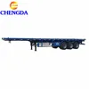 3 Axle 20ft 40ft 45ft 60 Tons New Used Transport Container 40ft flat bed trailer sale