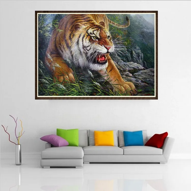 3d Tigre Pintura Animal Arte De Pared Sin Marco Foto Diy Diamante Pintura Buy Pintura De Diamante 3d Pintura De Daimond Imagen Sin Marco Product On