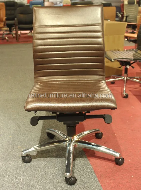 Modern Leather Armless Desk Chair For Hotel No Arms Rfs076m Buy