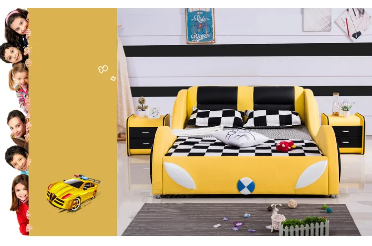 modern room furniture children car shape boys race car bed