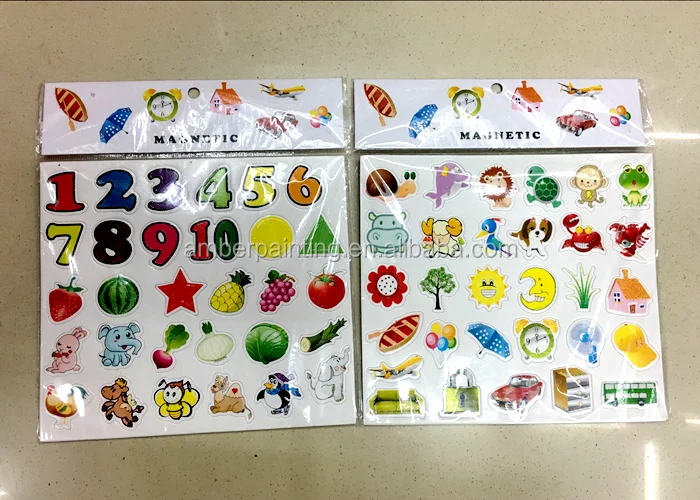 Custom design educational alphabet magnetic eva sticker