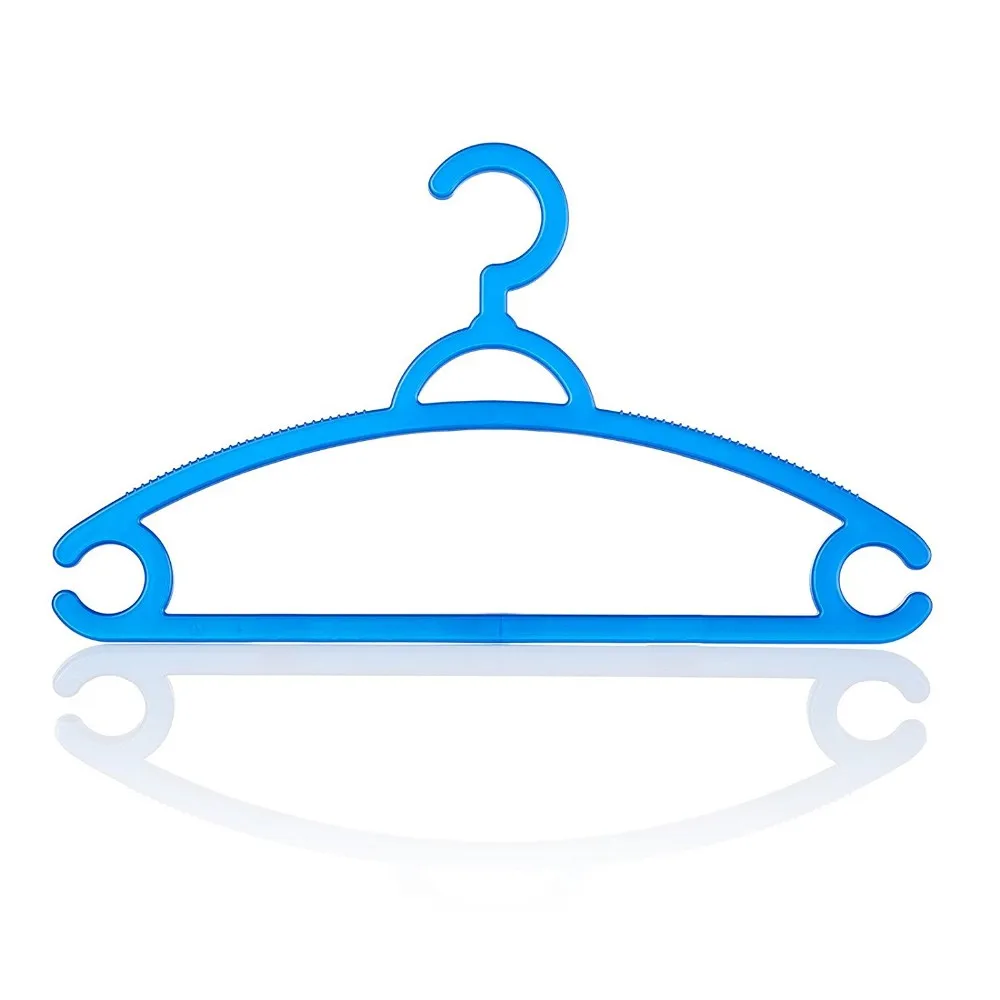 Inspring 40cm White Plastic Clothes Hangers All Purpose With Trouser