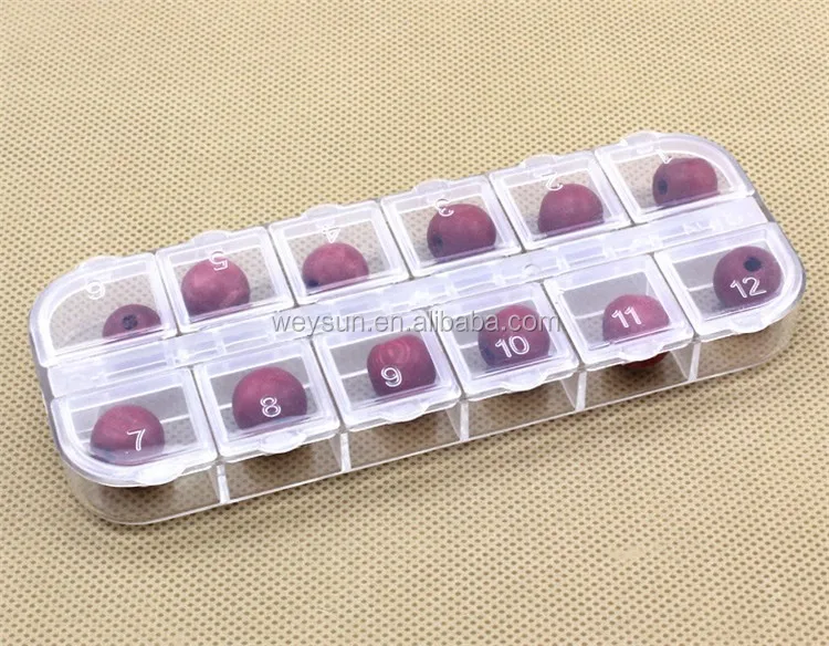 Arte De Uñas 12 Compartimento Vacío Caja De Almacenamiento De Plástico