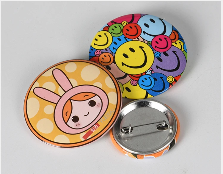 Button Badge Maker Wholesale Custom 58Mm Printed Design Logo Blank Tin Magnetic Pins Round Tin Button Badge