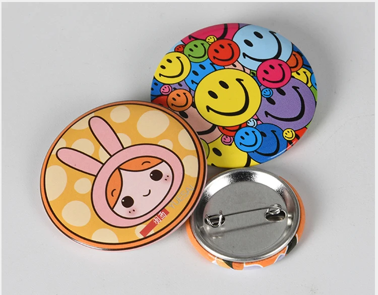 Cartoon Small Round Mirror Portable Mini Mirror Custom Tinplate Cosmetic Mirror