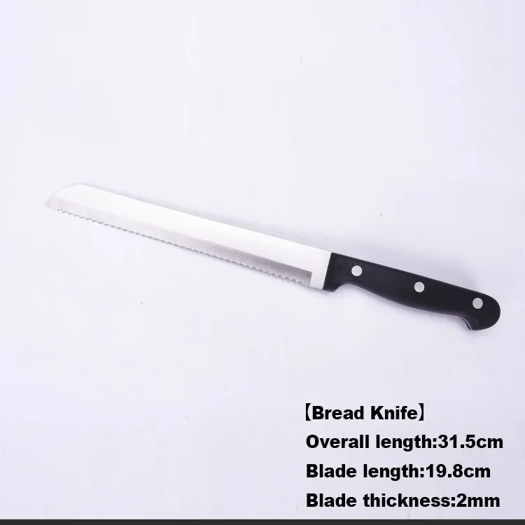 Abs Or Pom Handle With 3 Rivets Bread Knives Long Serrated Ham Slicer