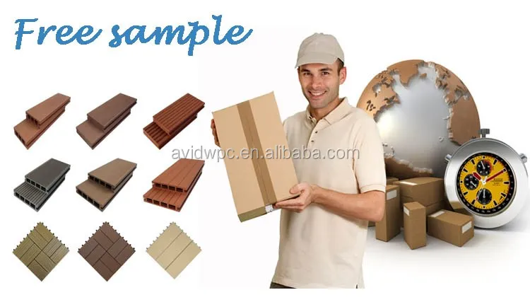 Bamboo plastic composite hollow decking board/ wpc waterproof flooring