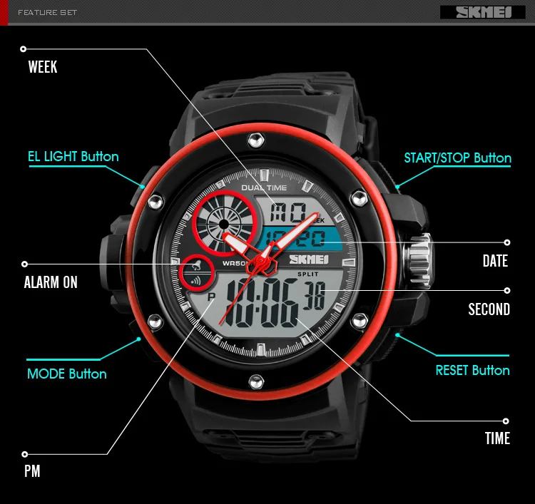 skmei watch manual