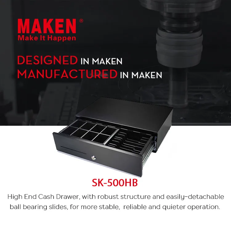 High-end Ball Bearing Slide USB Interface Large Cash Drawer SK-500HB
