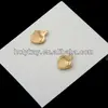 Wholesale jewelry, gold plated palm-leaf fan shape earrings,mini cutie ear stud