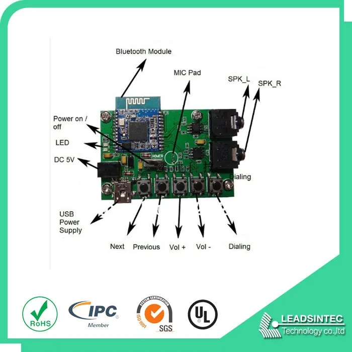 Professional Bluetooth Pcb Board Pcba Layout Design,Doublesided Fr4