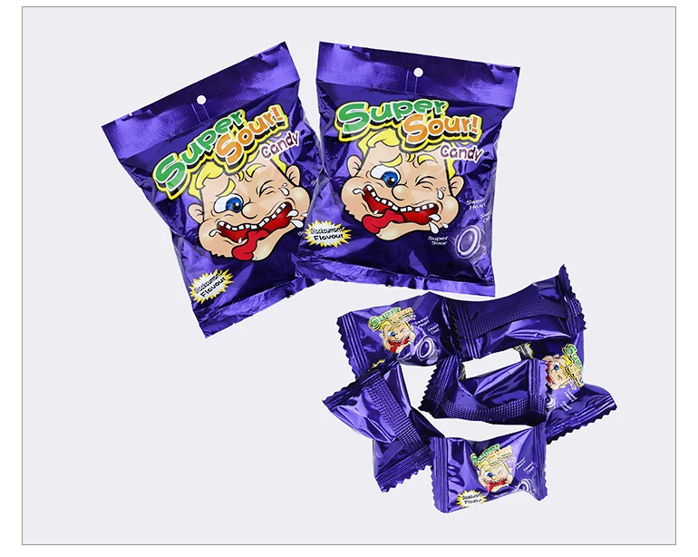 Halal Box Packing Strong Sour Hard Boiled Sugar Candy Fruit Fizzy Soda