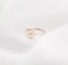 Customized Letter Stainless Steel Ring Personalized Delicate Disk Initial Stacking jewelry