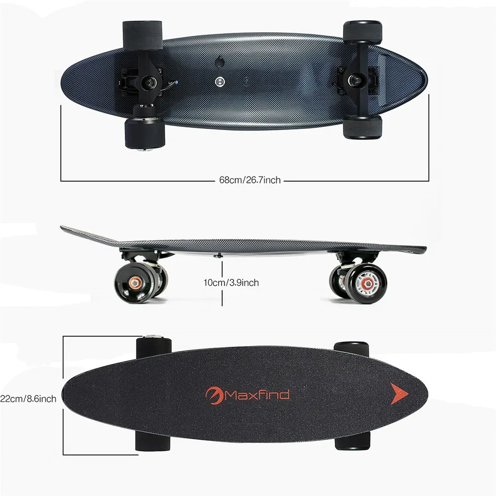 Maxfind Motorized Single Motor Electric Skateboard With Wireless Remote ...