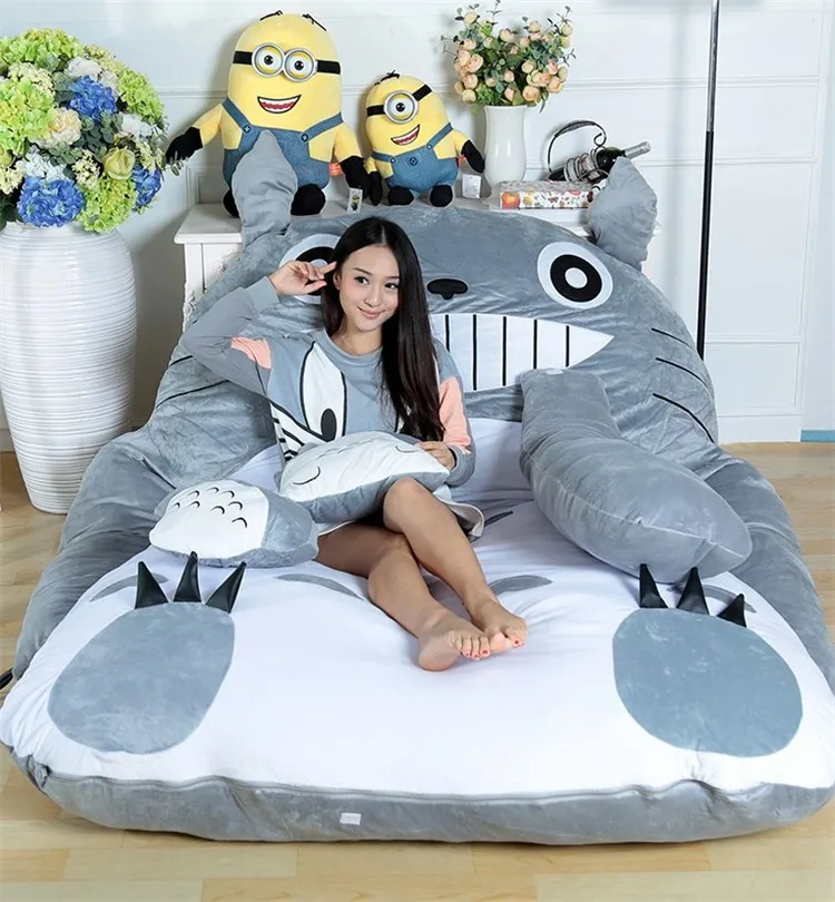 high quality hot sale cartoon cute cat plush bed soft toy huge stuffed animal