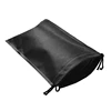 Portable Light Weight 8oz Black Non woven Drawstring Sack Pouch For Mobile